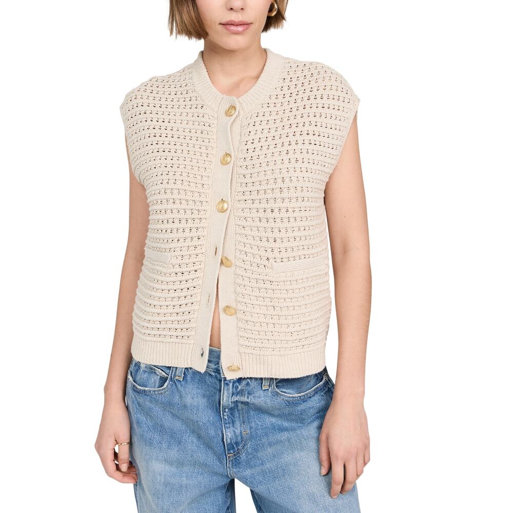 Rag & Bone Textured Turtledove Marlee Vest Size M